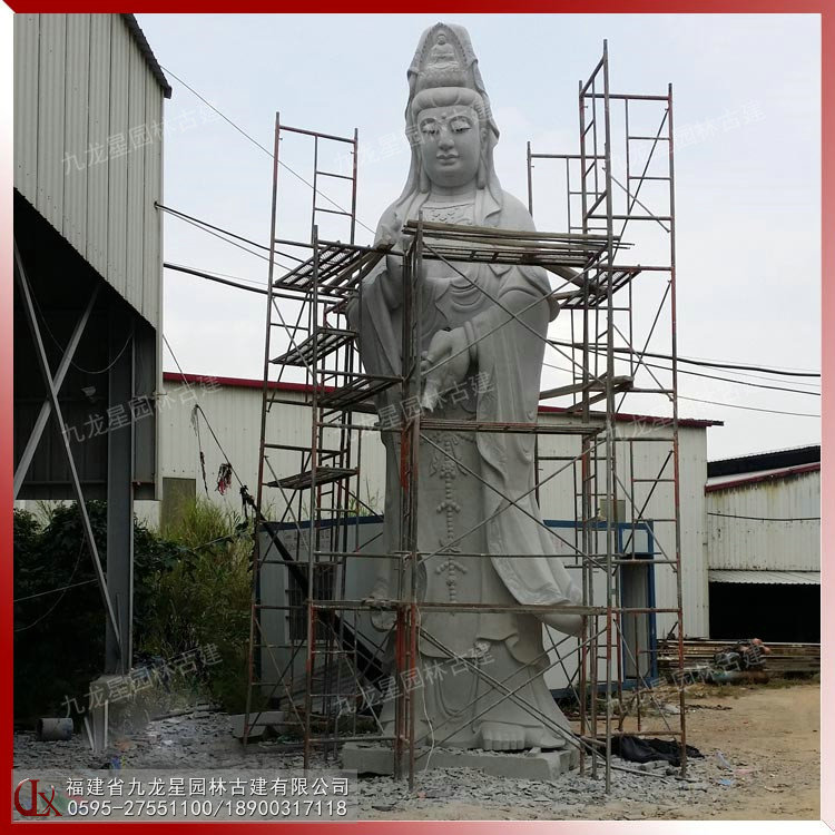 9.9米石雕觀音加工