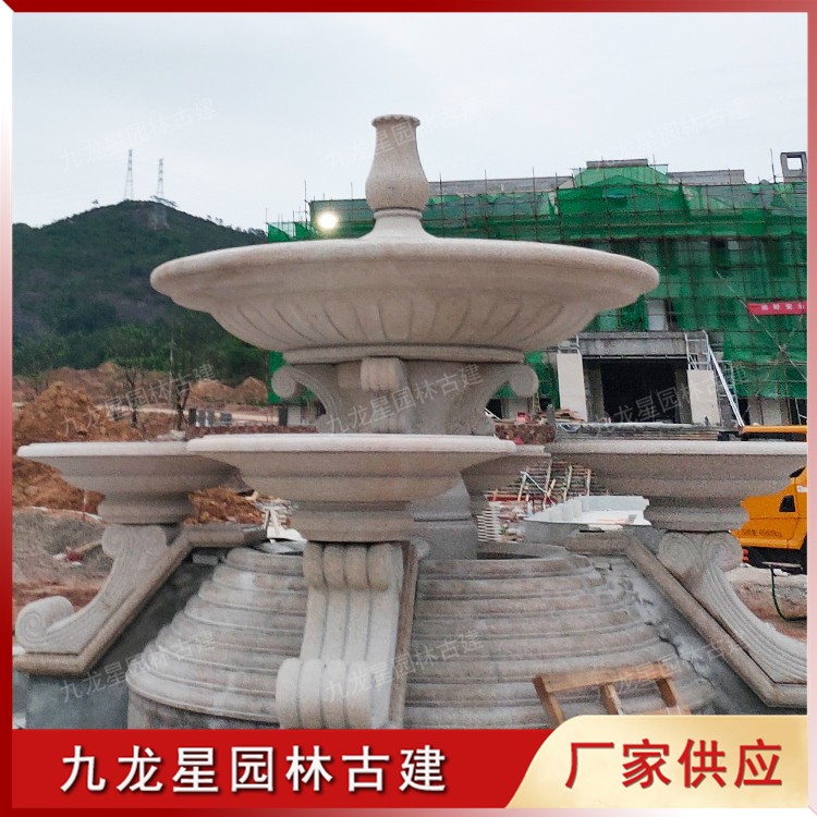 黃銹石石雕水缽圖片